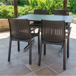 ALCO Säulentisch Gastro 120 x 80 x 74 cm anthrazit