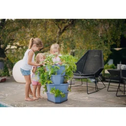 Anzuchtsgefäß Paul Potato blau 4er Set