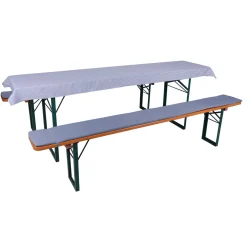 Auflagenset 3-teilig 220 x 25 x 2 cm grau für Festzeltgarnitur 50er Tisch