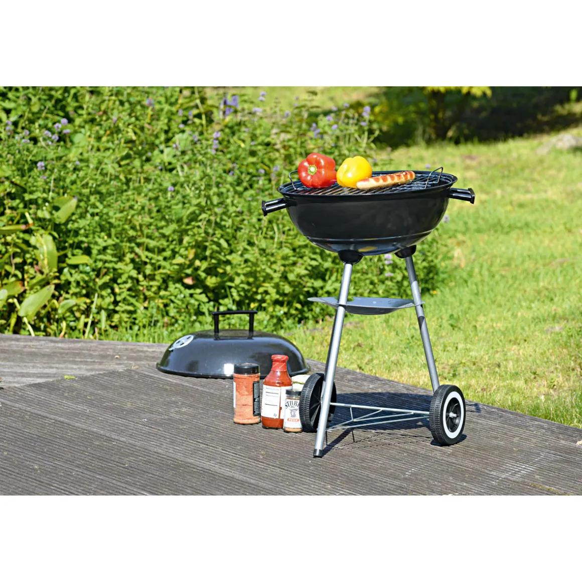 Basic Holzkohlegrill Kugelgrill 44 cm