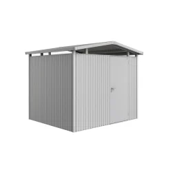 Biohort Gerätehaus Panorama Größe P3 silber-metallic mit Standardtür