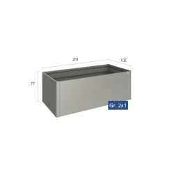 Biohort Hochbeet 2 x 1 dunkelgrau-metallic