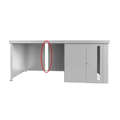 Biohort Lichtpaneel für Seitendach zu Gerätehaus Neo silber-metallic