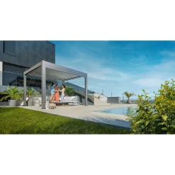 Biohort Pergola Gr. 4 x 3 quarzgrau/silber-metallic