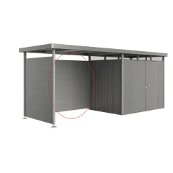 Biohort Rückwand für Seitendach zu Gerätehaus HighLine H2-H5 quarzgrau-metallic