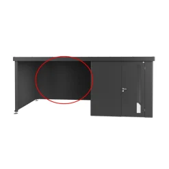 Biohort Rückwand für Seitendach zu Gerätehaus Neo dunkelgrau-metallic