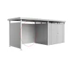 Biohort Rückwand für Seitendach zu Gerätehaus HighLine H2-H5 silber-metallic