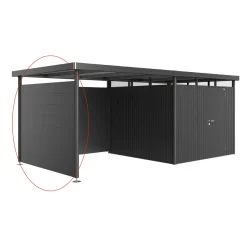 Biohort Seitenwand für Seitendach zu Gerätehaus HighLine H4 dunkelgrau-metallic