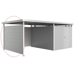 Biohort Seitenwand für Seitendach zu Gerätehaus HighLine H5 silber-metallic