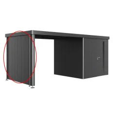 Biohort Seitenwand für Seitendach zu Gerätehaus Neo Gr. 2A/2B/2C/2D dujkelgrau-metallic