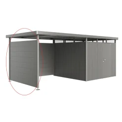 Biohort Seitenwand für Seitendach zu Gerätehaus HighLine H4 quarzgrau-metallic