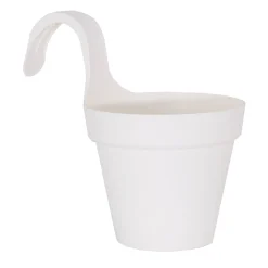 Blumentopf Capri Single rund weiß