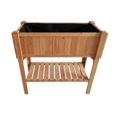 Coemo Hochbeet Kräuterbeet mit Pflanzfolie 90 x 40 x 90 cm