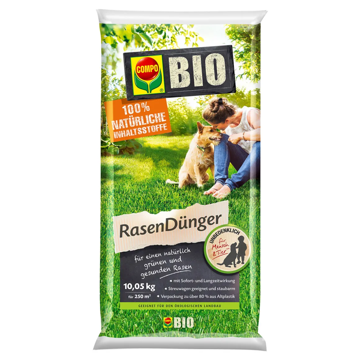 Compo BIO Rasendünger 10,05 kg für 250 m