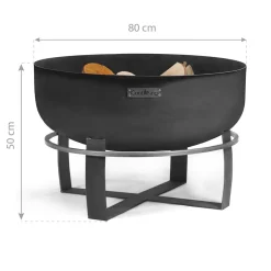 CookKing Feuerschale XXL Viking 80x50cm Schwarz