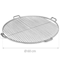 CookKing Grillrost 60 inkl. 4 Griffen 60cm Silber