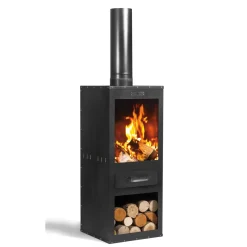 CookKing Terrassenofen Rosa 40x40x150cm Schwarz