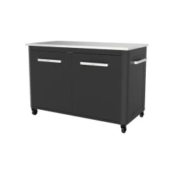 COZZE Aussentisch mit 2 Türen Mülleimer und 4 Rädern