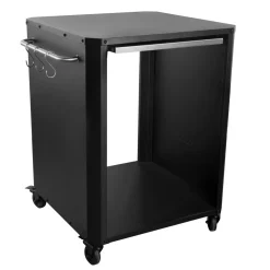 COZZE OutdoorTisch 60 x 60 x 83,5 cm Ausziehtisch in Edelstahl und 4 Räder