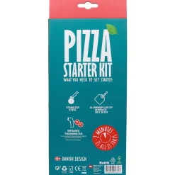 COZZE Pizza Starter Set 3-teilig Spaten Thermometer und Pizzaschneider