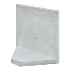 Diephaus L-Stein Ecke Sichtbeton grau 80 x 100 x 40 x 5 cm