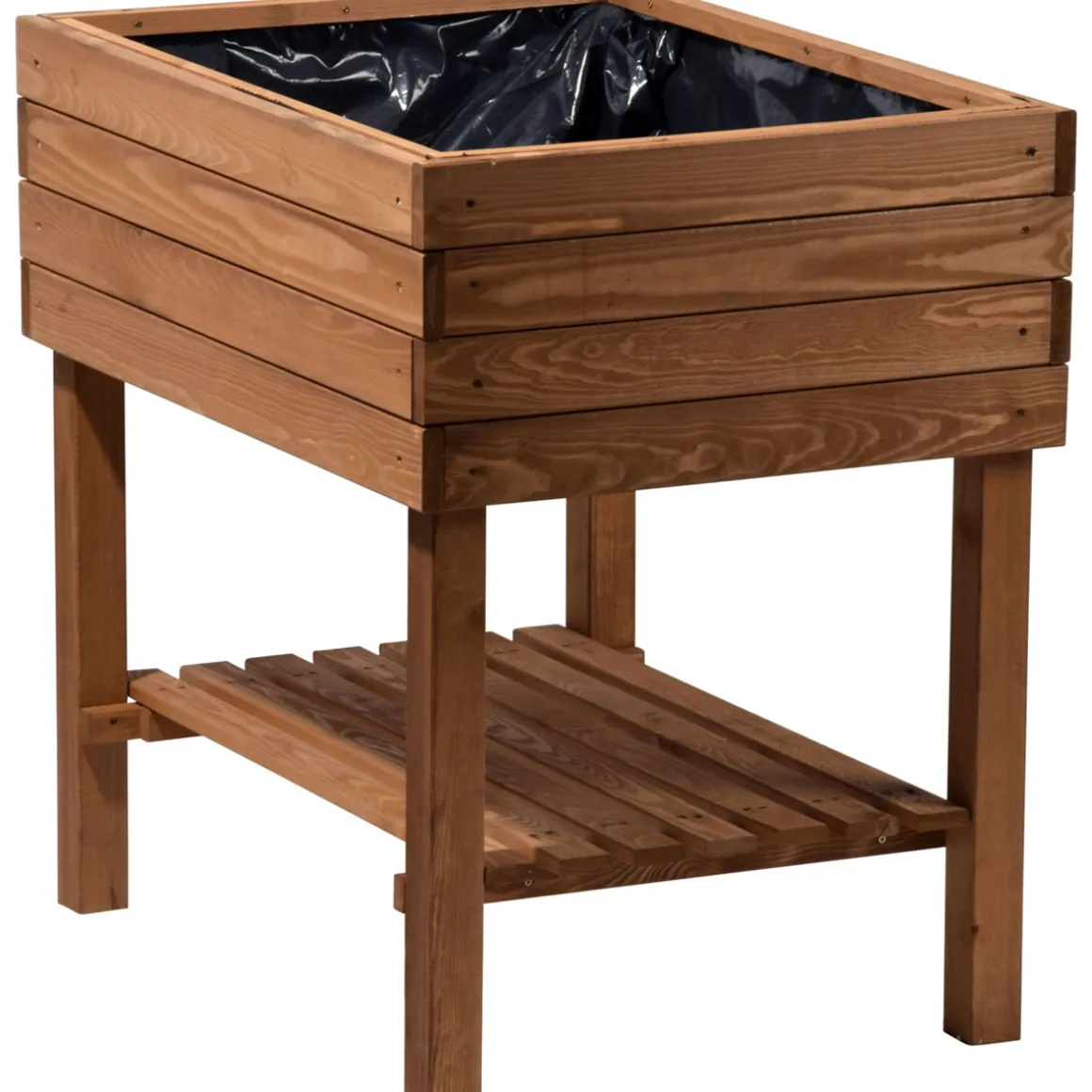 dobar Breites Hochbeet 80 x 80 x 58 cm braun