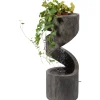 dobar Design-Gartenbrunnen mit LEDs Durchmesser 31,5 x 79,5 cm grau