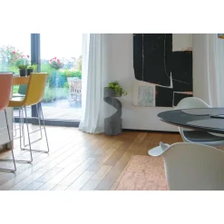 dobar Design-Gartenbrunnen mit LEDs Durchmesser 31,5 x 79,5 cm grau