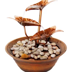 dobar Design-Zimmerbrunnen 22,5 x 23,5 x22,5 cm braun