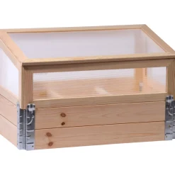 dobar Frühbeet mit Pflanzkasten beige 100 x 50 x 50,2 cm