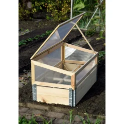 dobar Frühbeet mit Pflanzkasten beige 100 x 50 x 50,2 cm