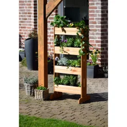 dobar Hochbeet 55 x 125 x 40 cm braun