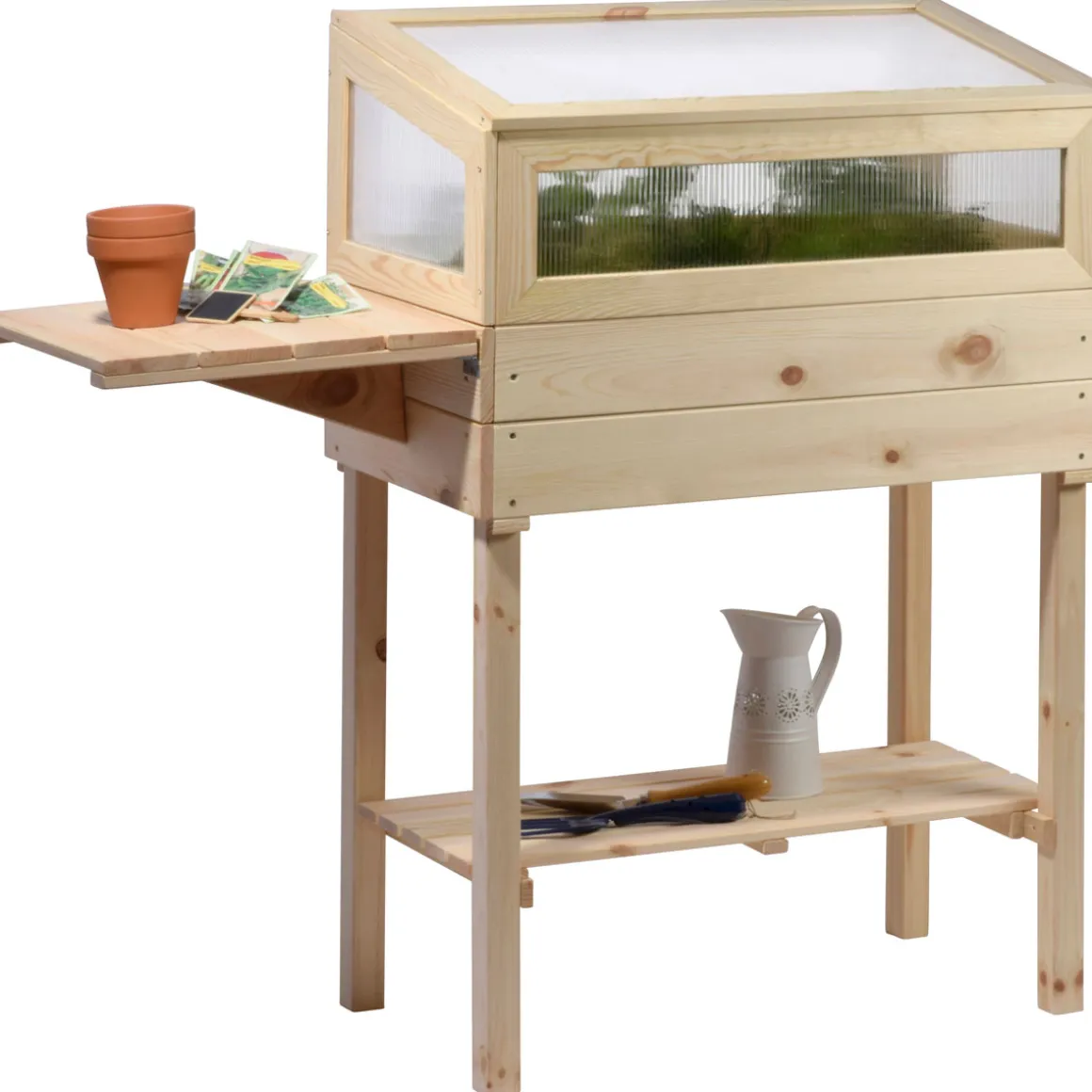 dobar Hochbeet beige 116 x 110 x 40 cm