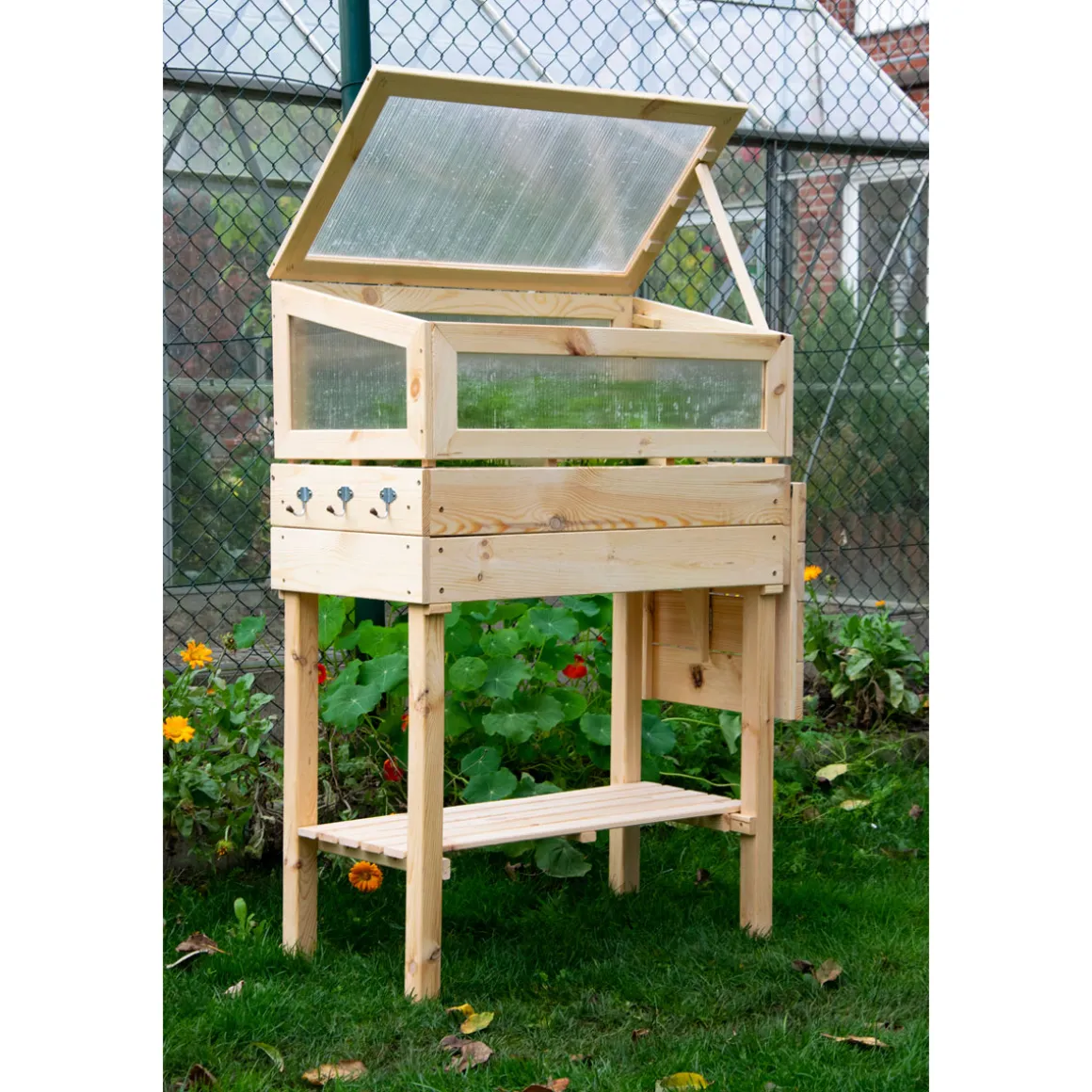 dobar Hochbeet beige 116 x 110 x 40 cm