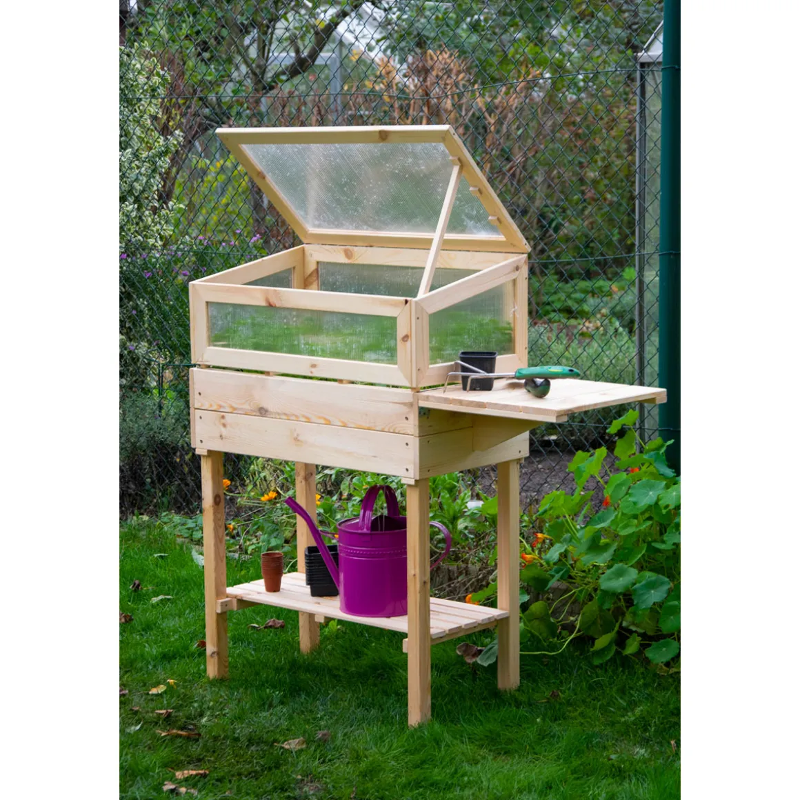 dobar Hochbeet beige 116 x 110 x 40 cm