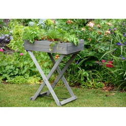 dobar Hochbeet faltbar 58 x 38 x 75 cm grau