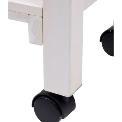 dobar Hochbeet mit Rankhilfe rollbar 79 x 130 x 28,5 cm weiß