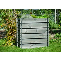 dobar Hochbeet mit Stecksystem 79 x 79 x 37 cm grau