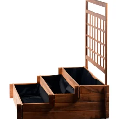 dobar Hochbeet Peru 110 x 115 x 88 cm braun