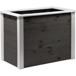 dobar Hochbeet Two-Tone 108 x 65 x 80 cm anthrazit/weiß