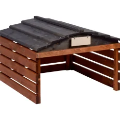 dobar Mährobotergarage 78,5 x 74 x 52,5 cm braun-schwarz