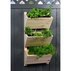 dobar Wandbeet 3-stufig 38 x 79 x 17,5 cm beige