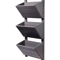 dobar Wandbeet 3-stufig 38 x 79 x 17,5 cm grau