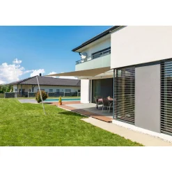 Dreieck-Segel Cannes 5 x 5 x 5 m taupe