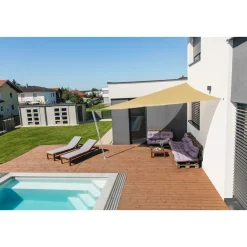 Dreieck-Segel Capri 4 x 4 x 4 m champagner