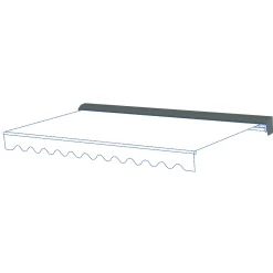 Durabil Regenschutzdach für Markise Nizza 3,95 x 2,5 m schwarz