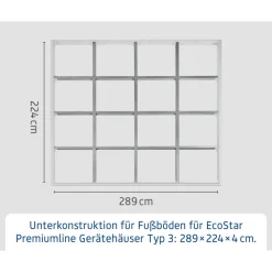 EcoStar Aluminium-Unterkonstruktion für Fußböden GH2 Typ3