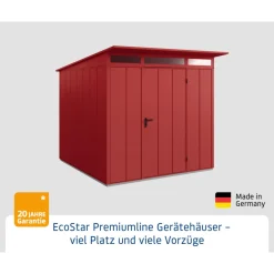 EcoStar Gerätehaus Elegant-PTyp 2RAL3004 1 flg