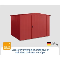 EcoStar Gerätehaus Elegant-STyp 3RAL3004 1 flg