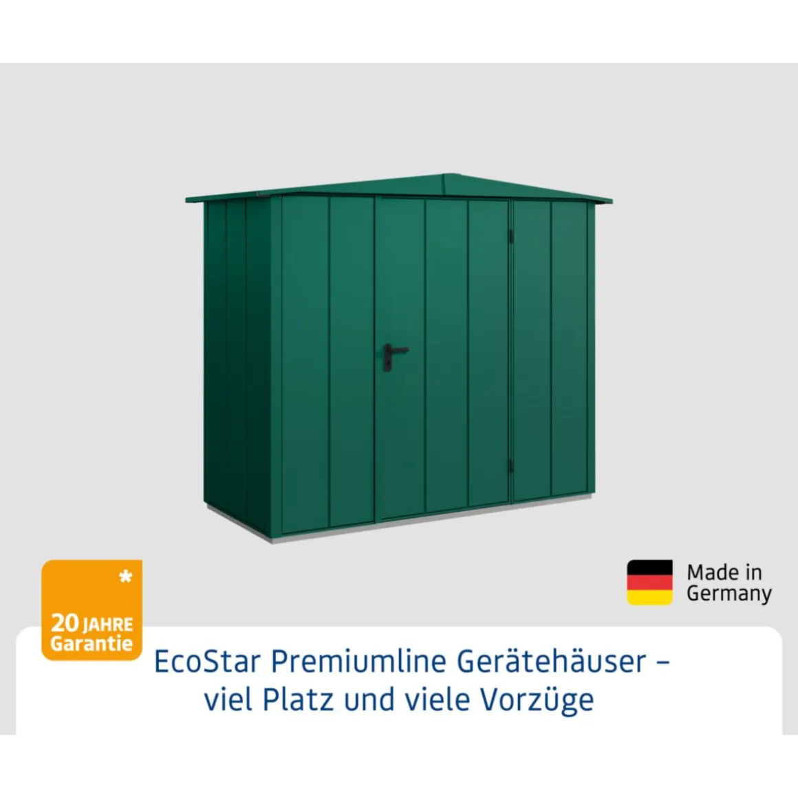 EcoStar Gerätehaus Elegant-STyp 1RAL6005 1 flg